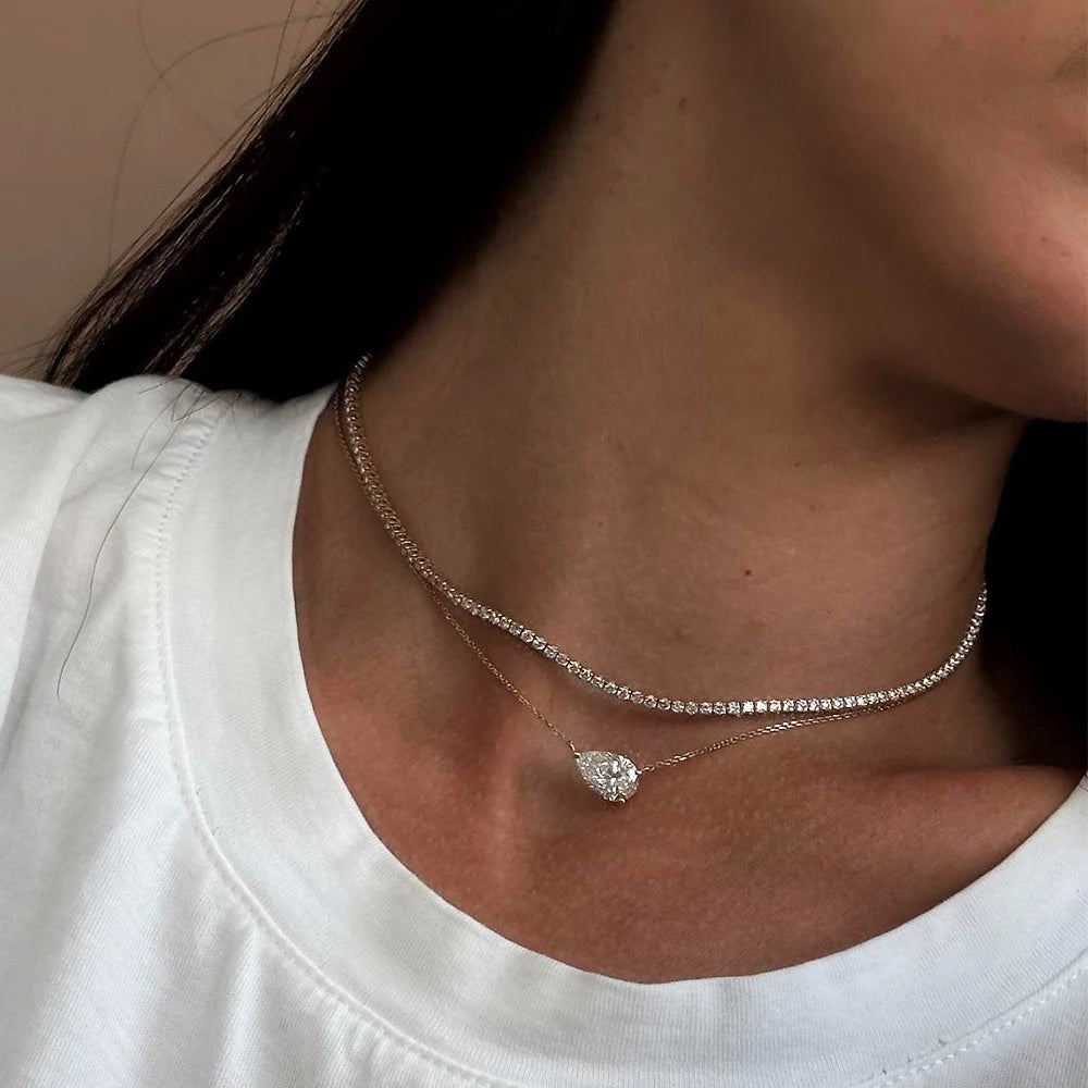 Pear Pendant Necklace