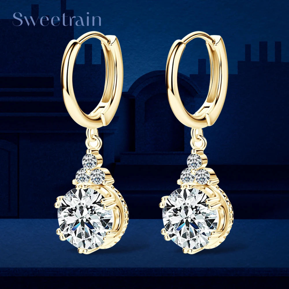Sparkling Moissanite Earrings