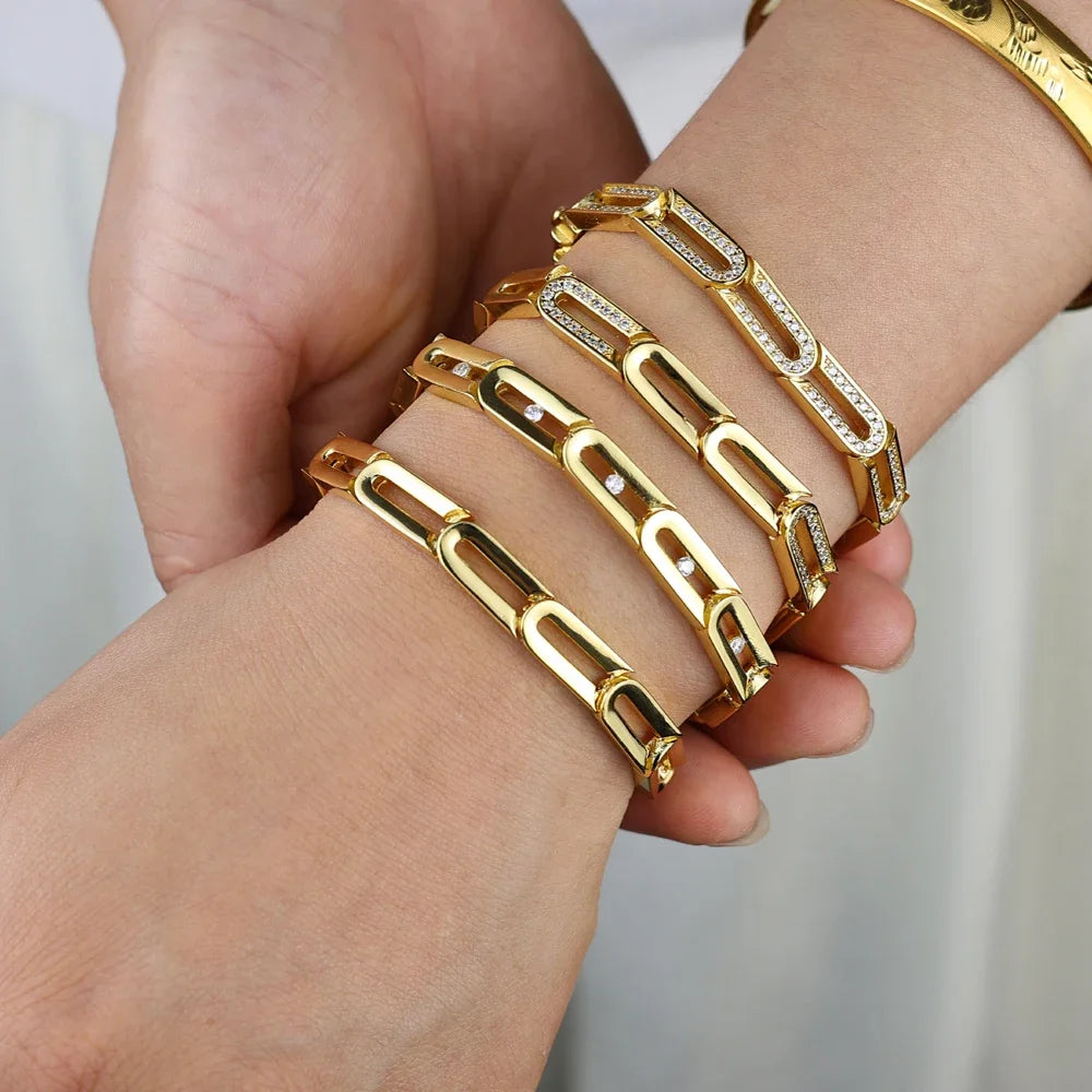Geometric Paperclip Bracelet