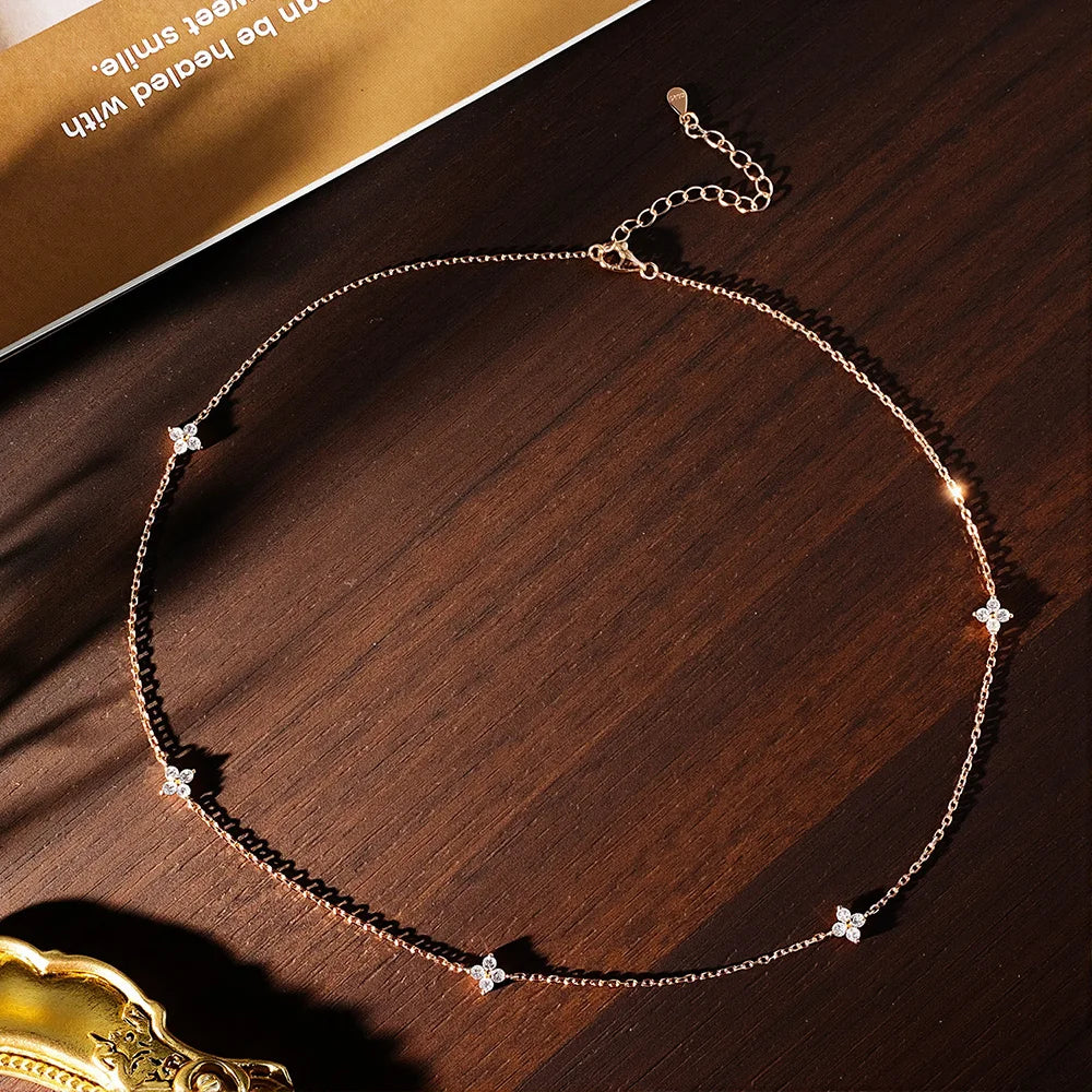 Clover Moissanite Necklace