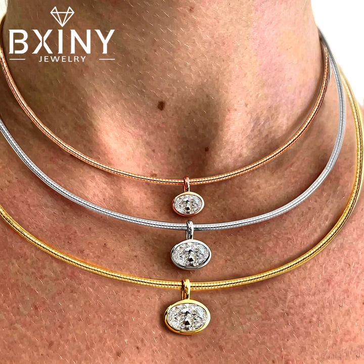 Oval Moissanite Choker