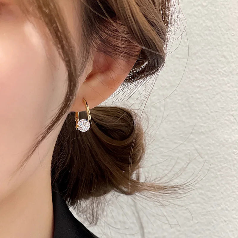 Twisted Moissanite Hoops