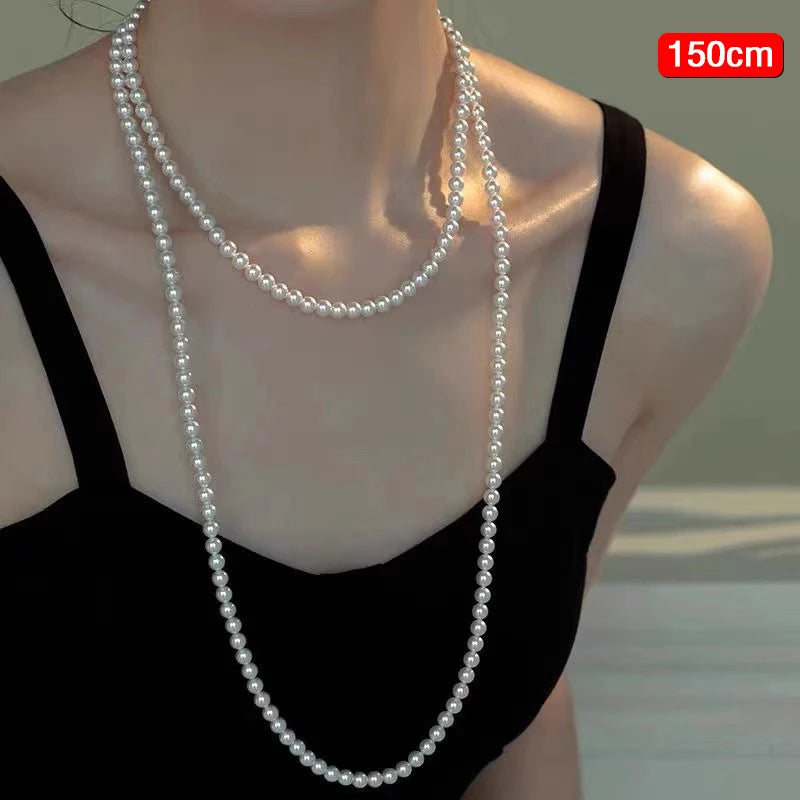 Double Pearl Necklace