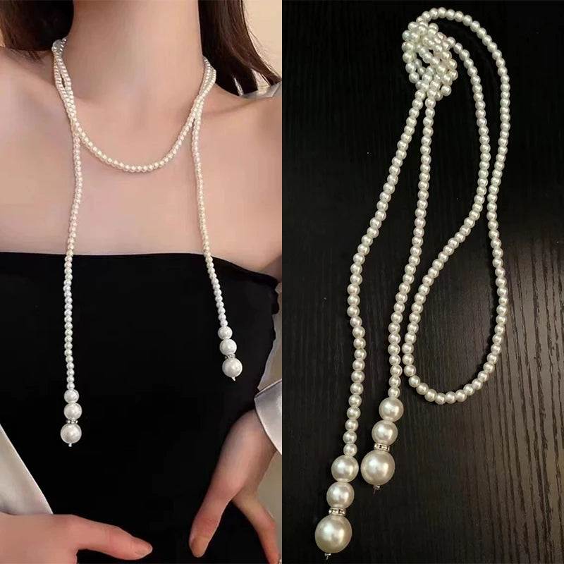 Double Pearl Necklace
