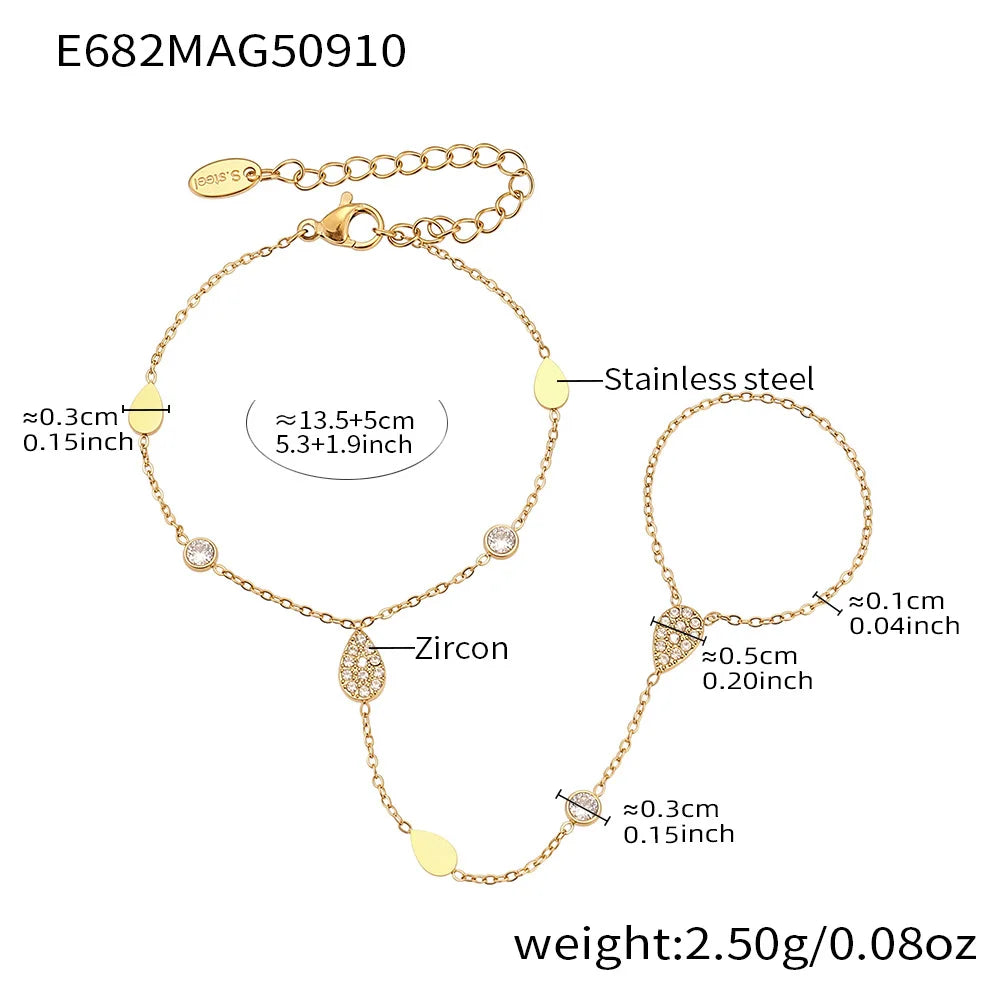 Gold Hand Chain Bracelet
