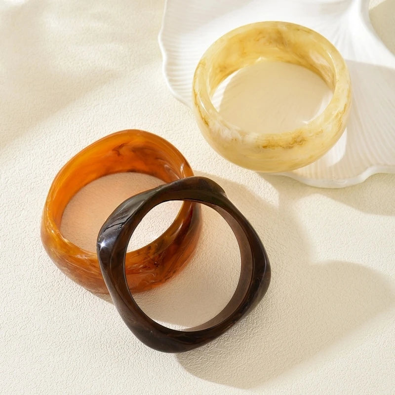 Acrylic Chunky Bangle Set