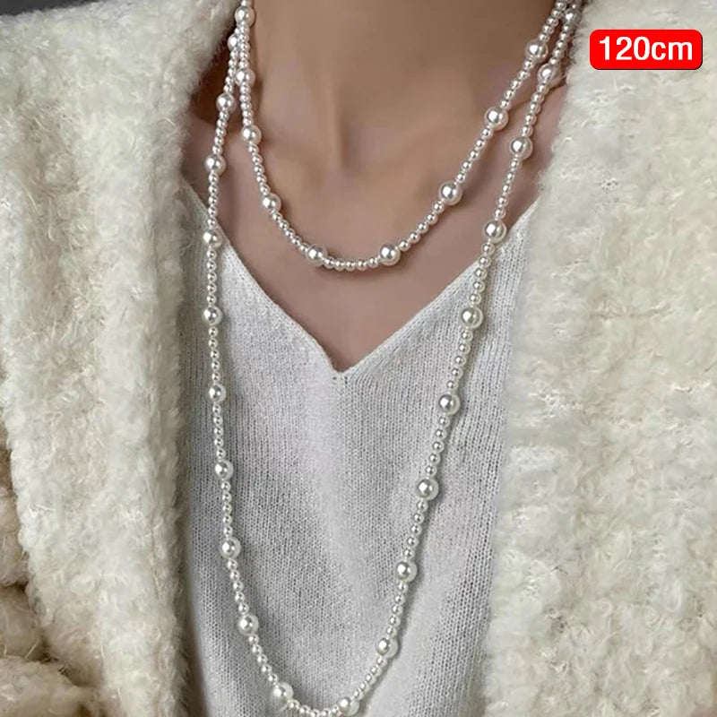 Double Pearl Necklace