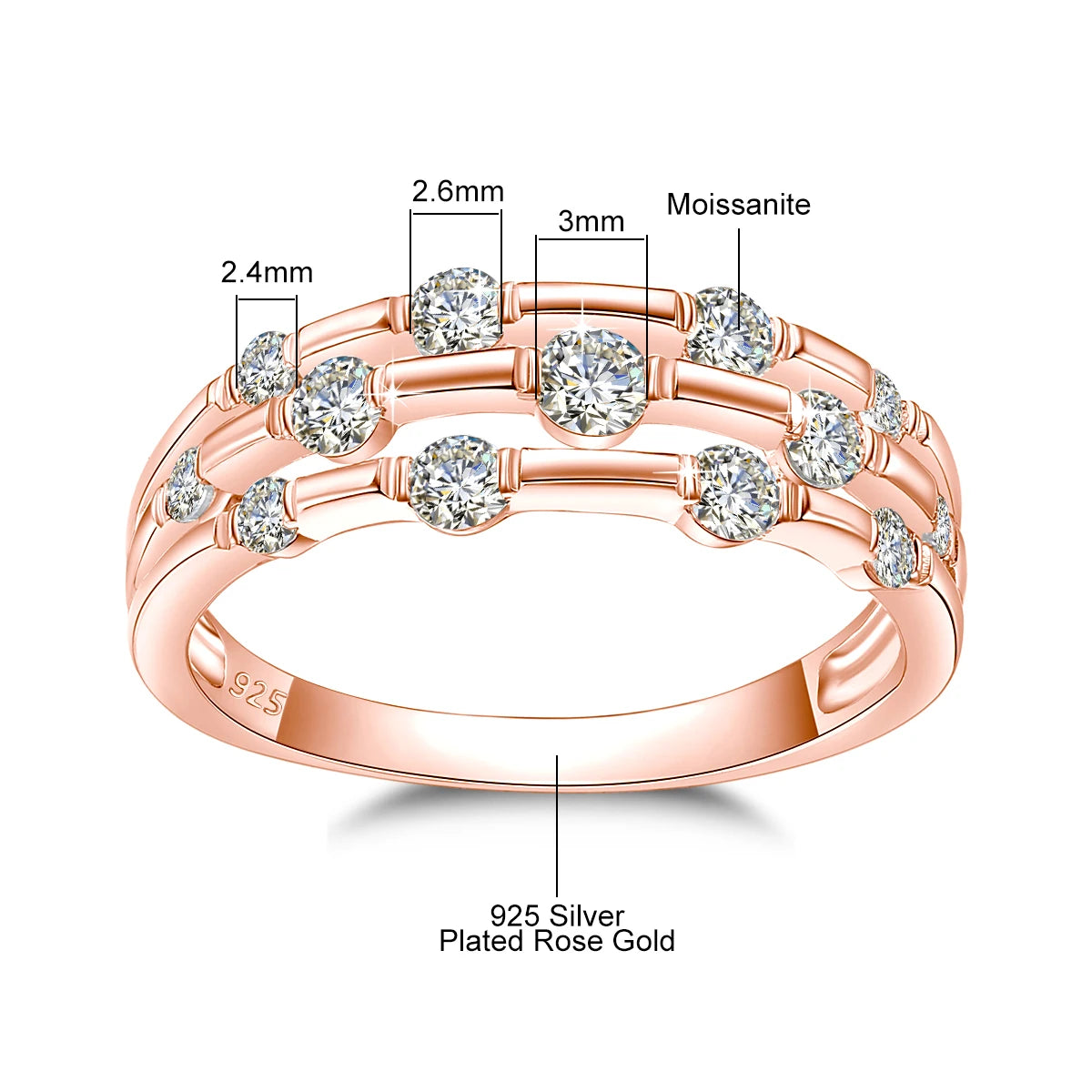 Moissanite Eternity Band