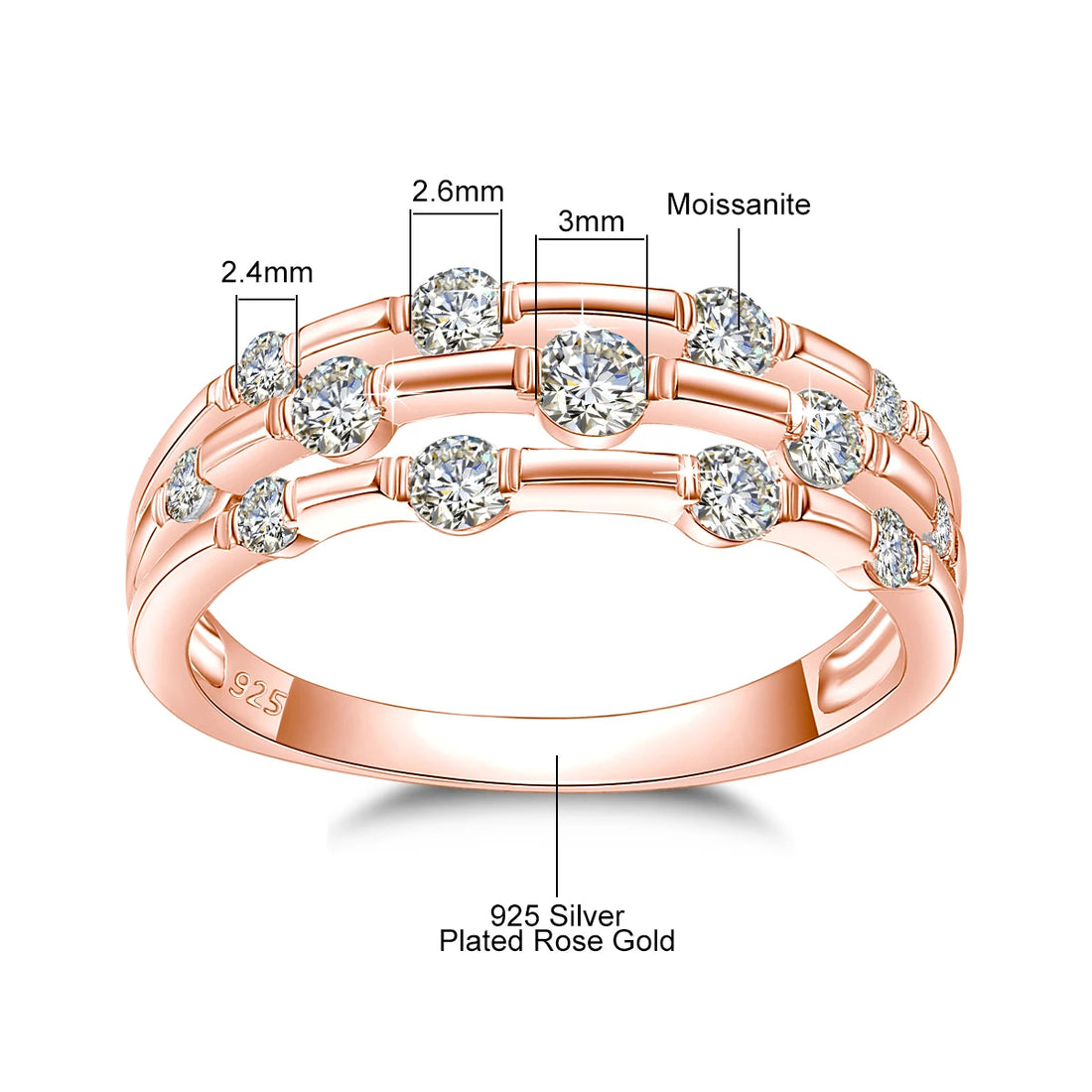 Moissanite Eternity Band
