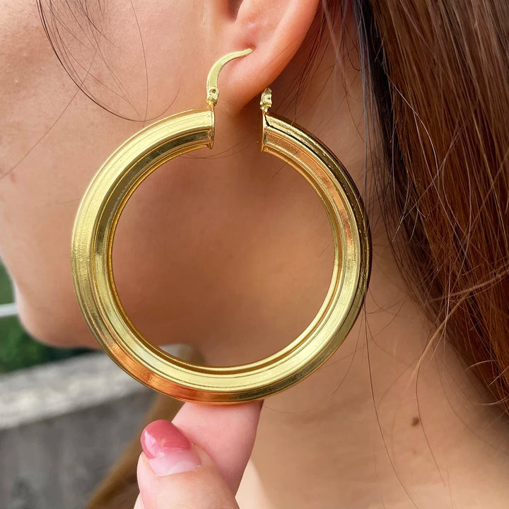 Twisted Gold Hoops