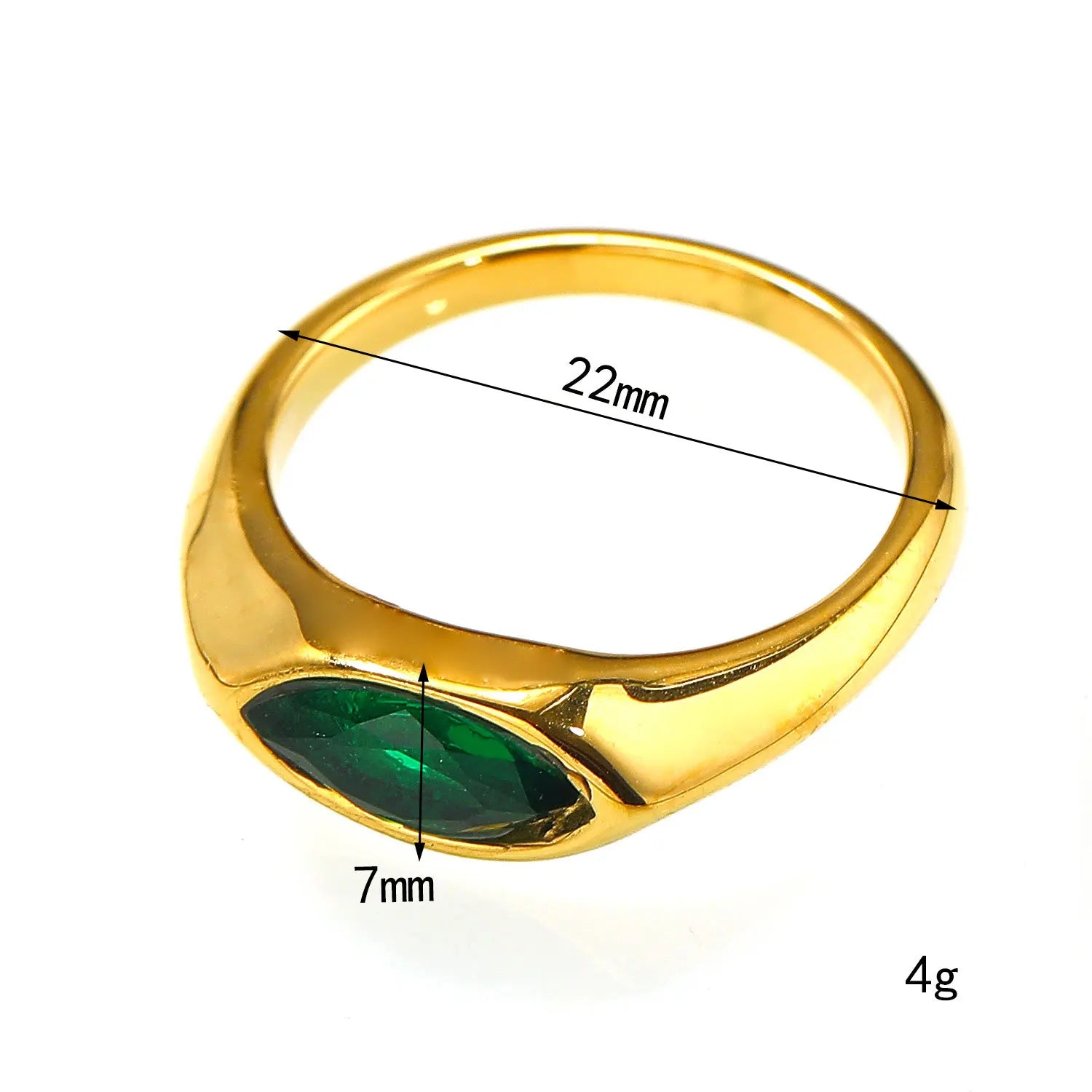 Titanium Marquise Ring
