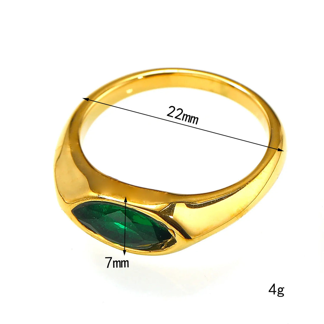 Titanium Marquise Ring