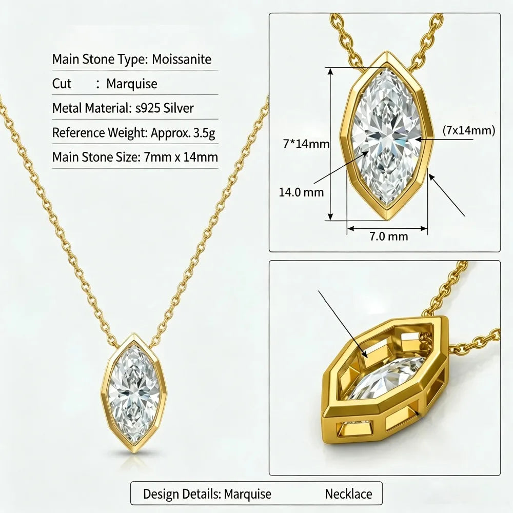 Marquise Pendant Necklace
