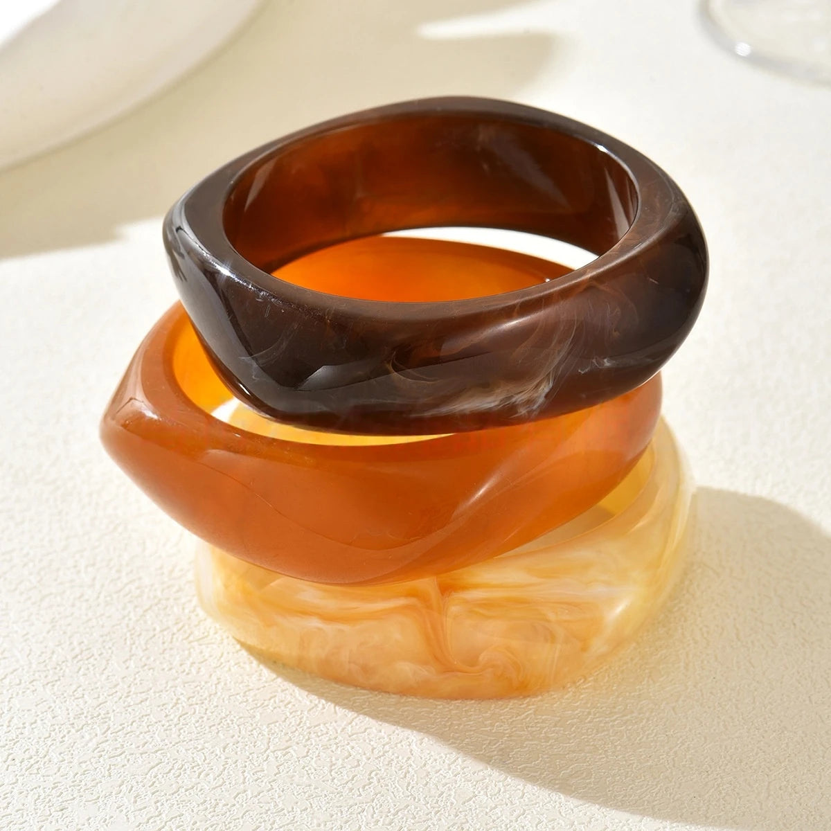 Acrylic Chunky Bangle Set