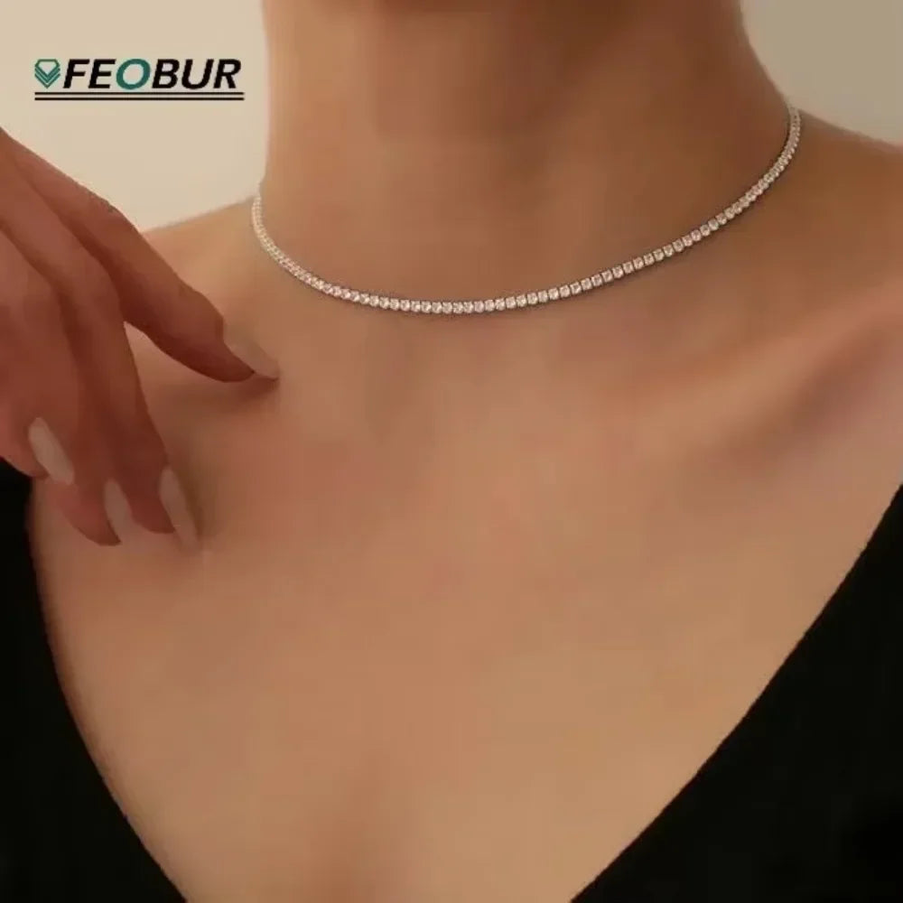 Moissanite Tennis Necklace