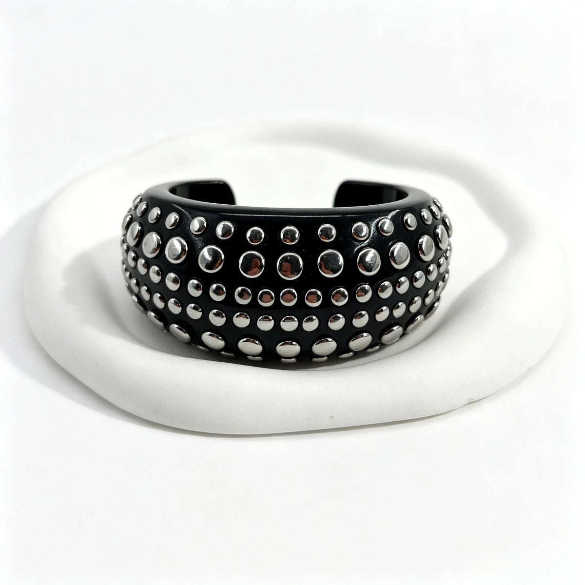 Black Resin Cuff Bracelet