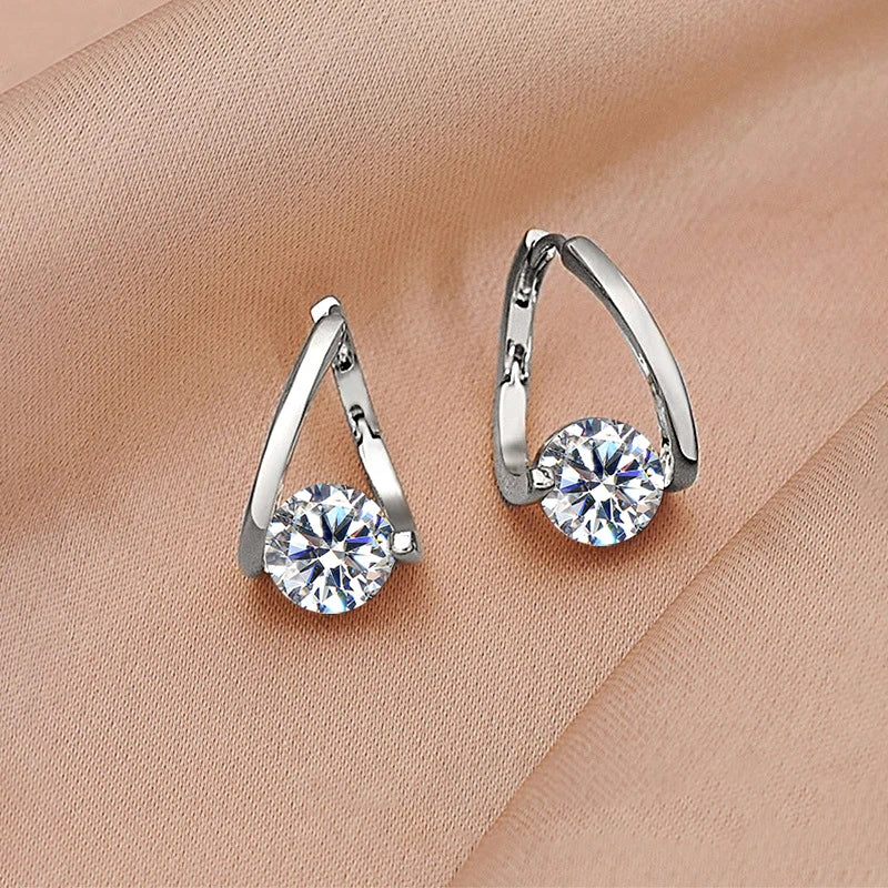 Twisted Moissanite Hoops