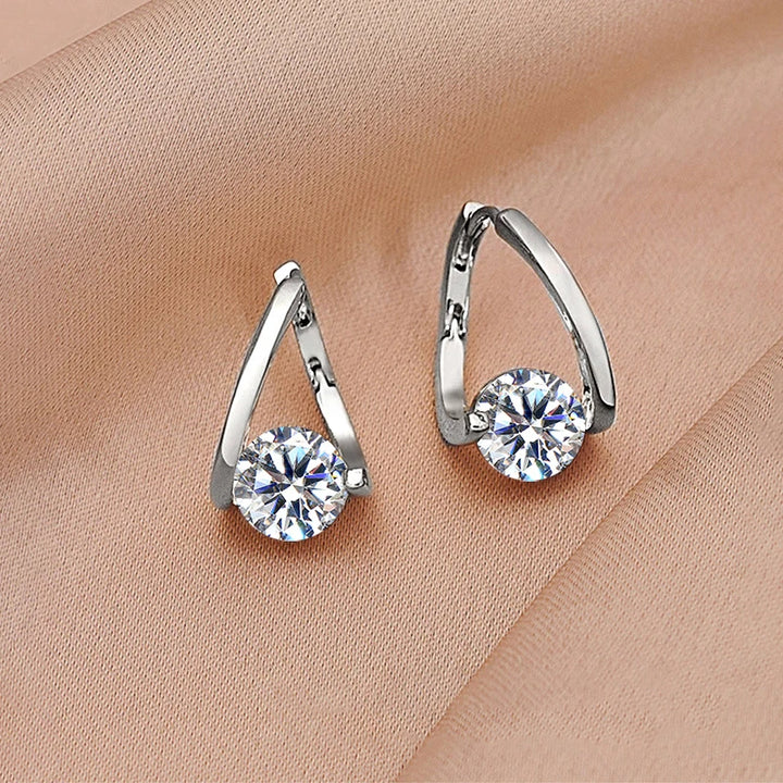 Twisted Moissanite Hoops