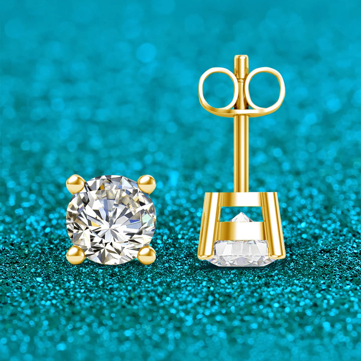 Gold Moissanite Earrings