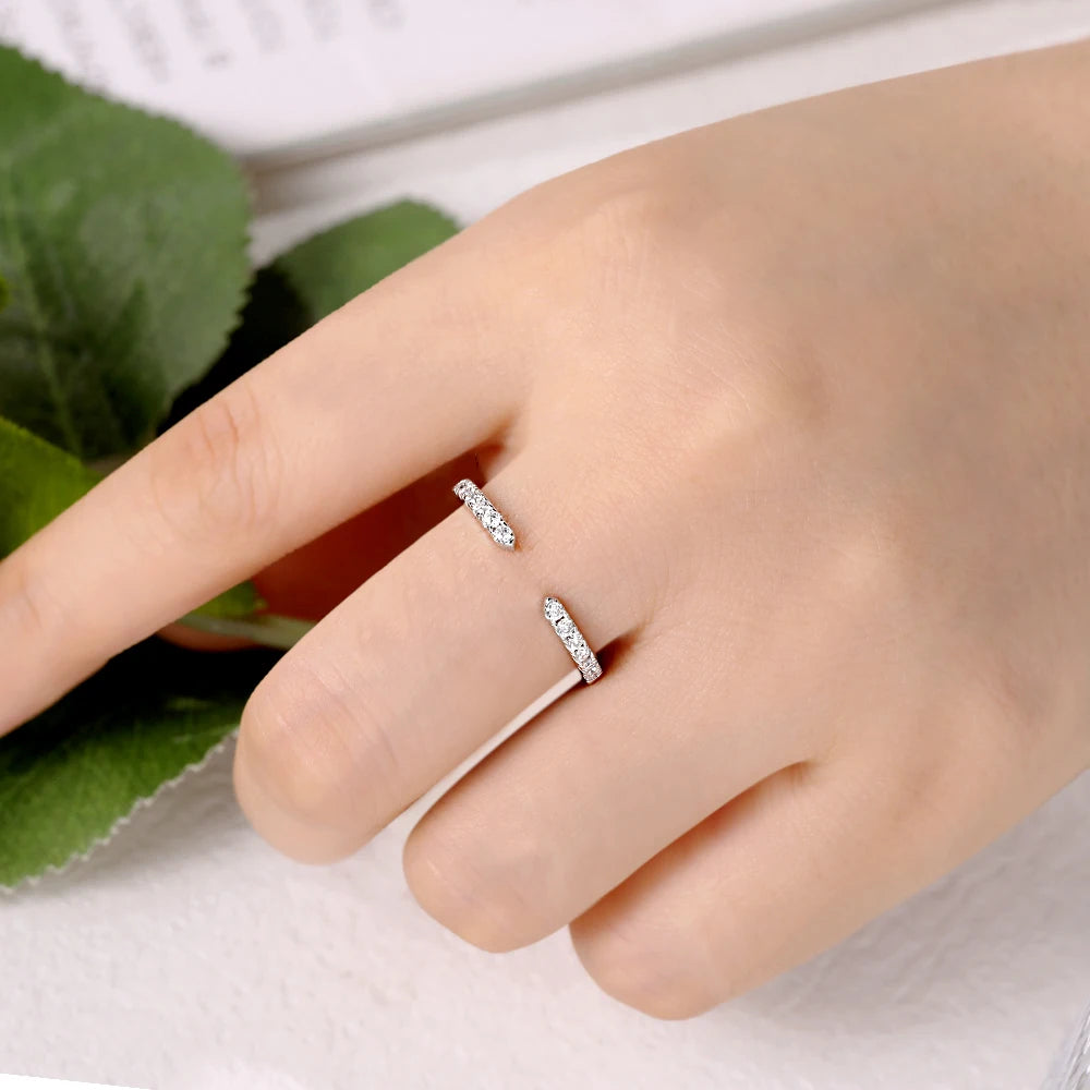 Open Moissanite Band