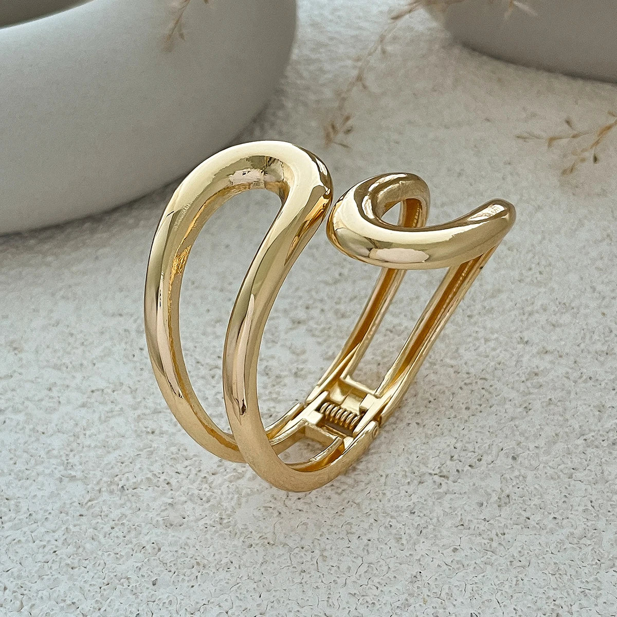 Geometric Metal Cuff Bracelet