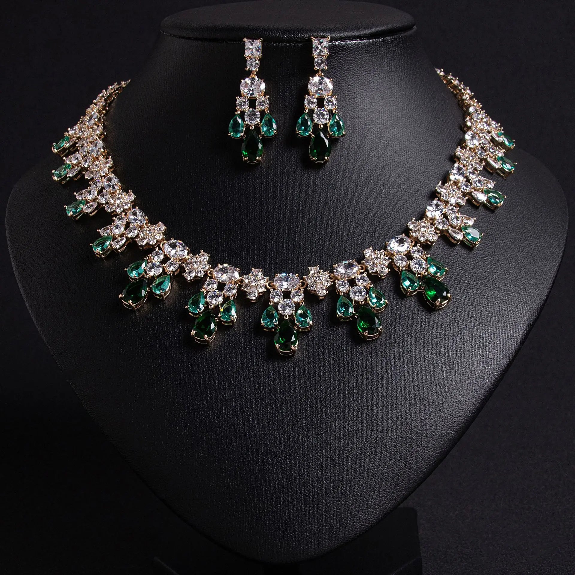 Yellow Crystal Jewelry Set