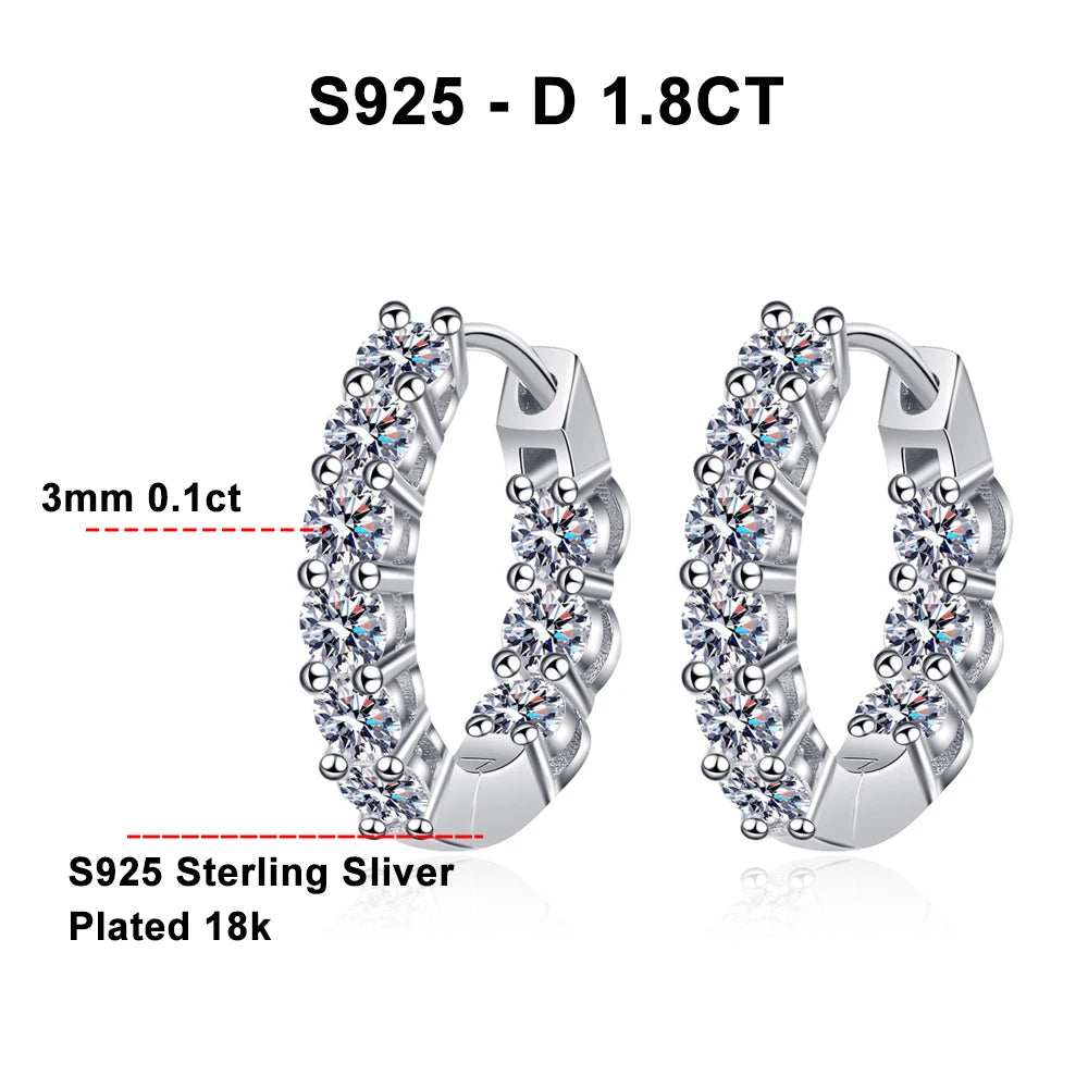 Full Moissanite Hoops