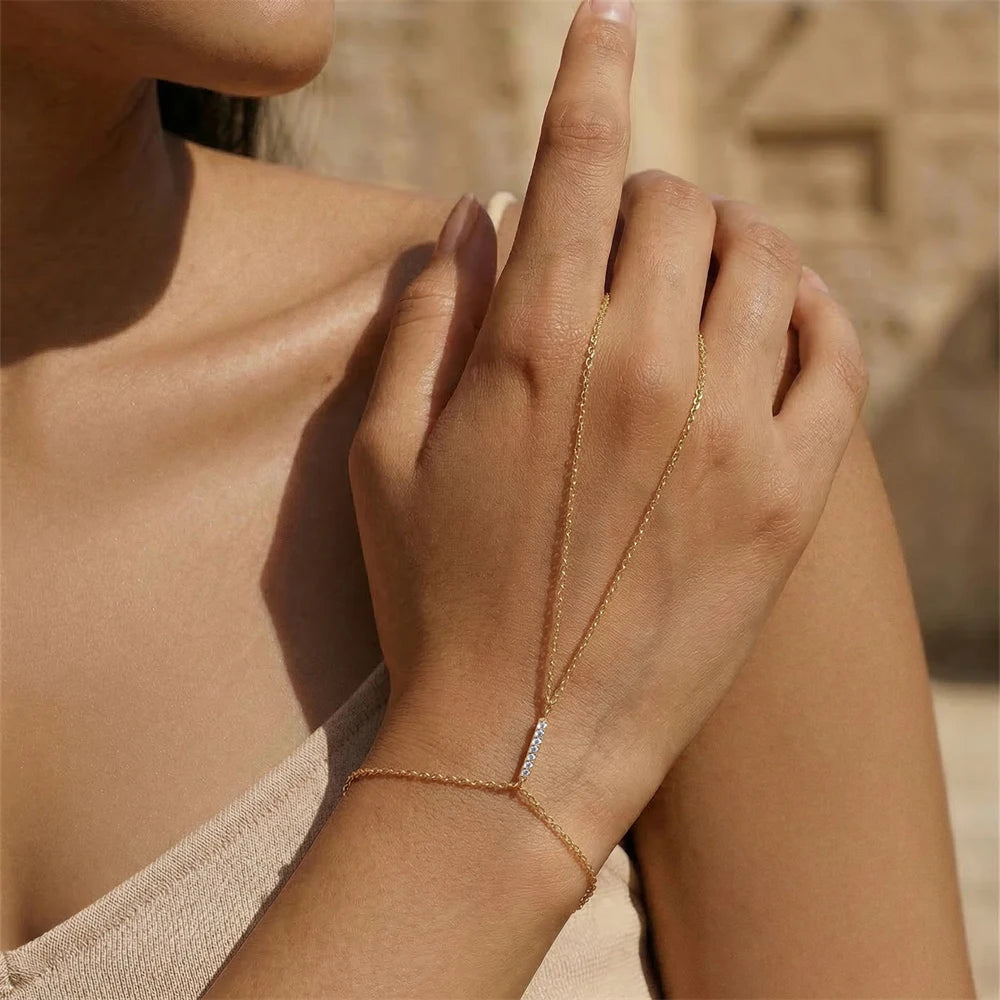 Sterling Hand Chain Bracelet