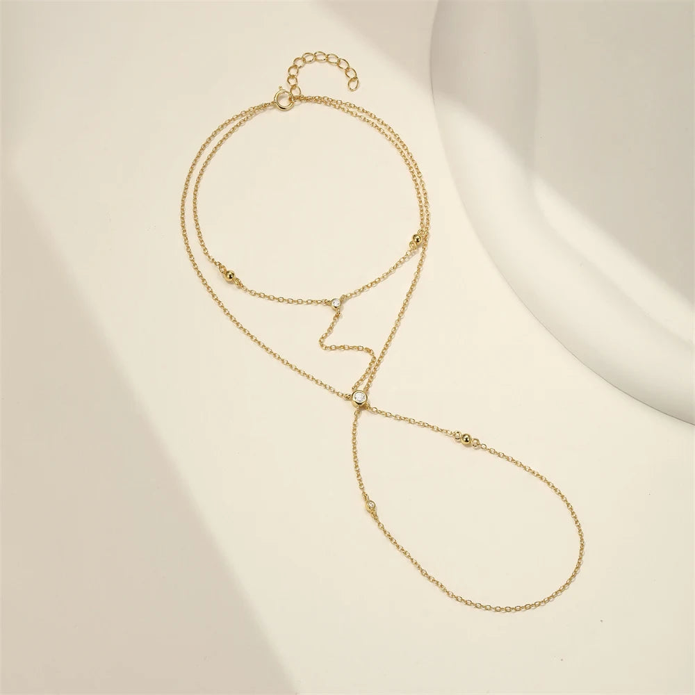 Sterling Hand Chain Bracelet