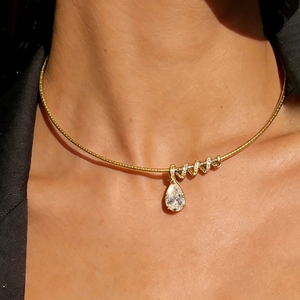 Waterdrop Snake Necklace