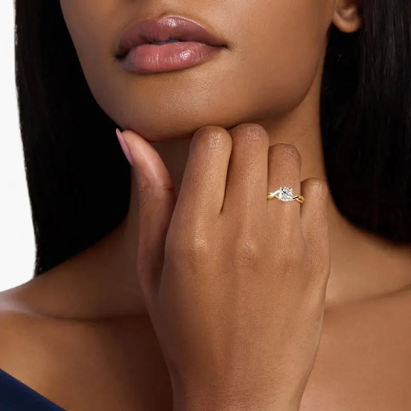 Twist Moissanite Ring