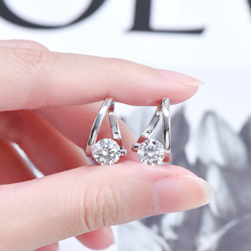 Twisted Moissanite Hoops
