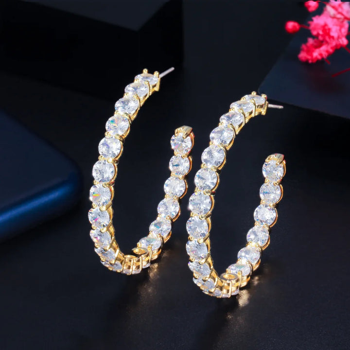 Diamond Hoop Earrings