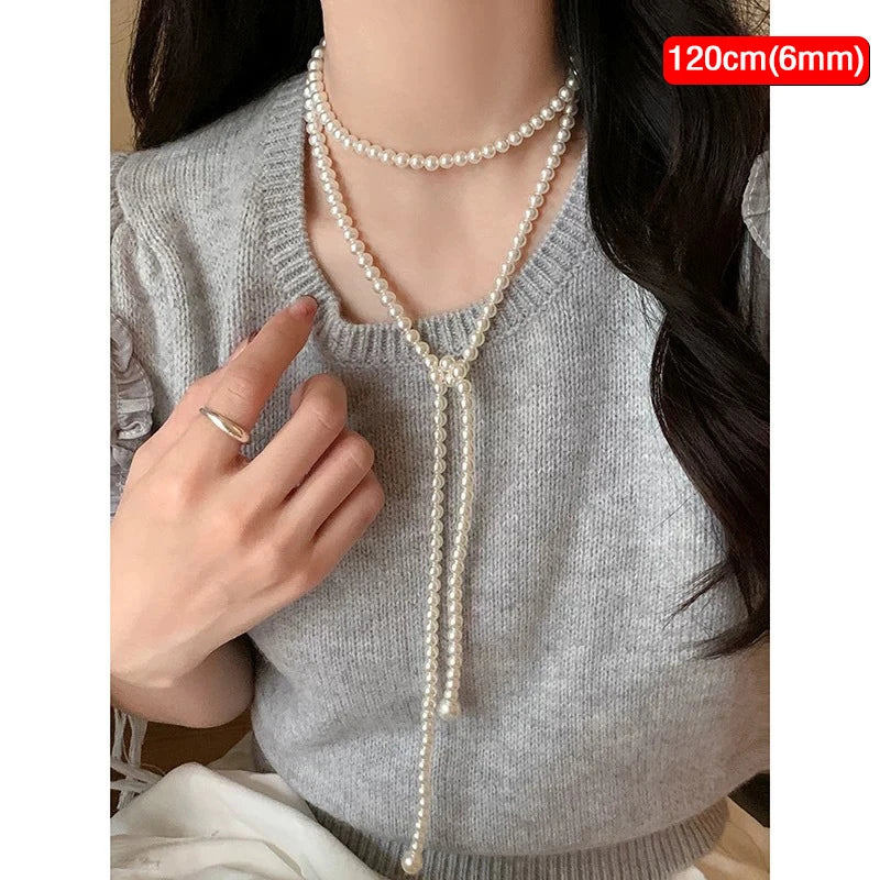 Double Pearl Necklace