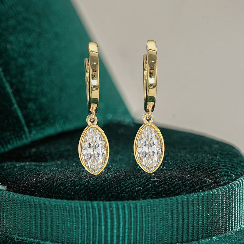 Marquise Hoop Earrings