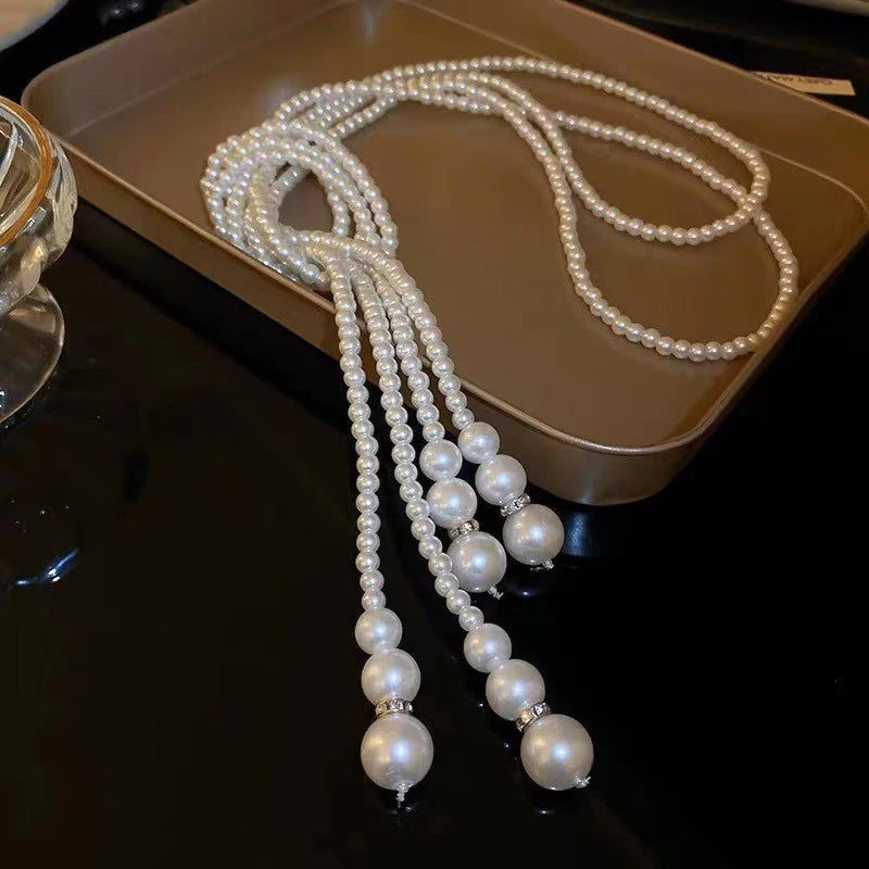 Double Pearl Necklace