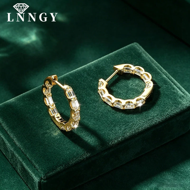 Emerald Hoop Earrings