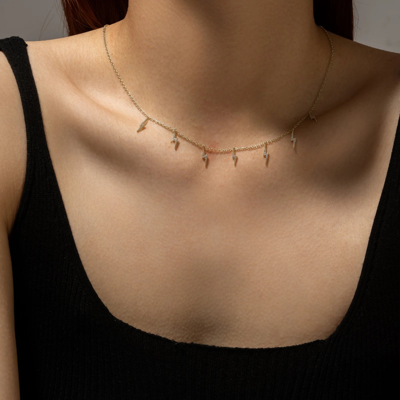 Gold Zircon Choker