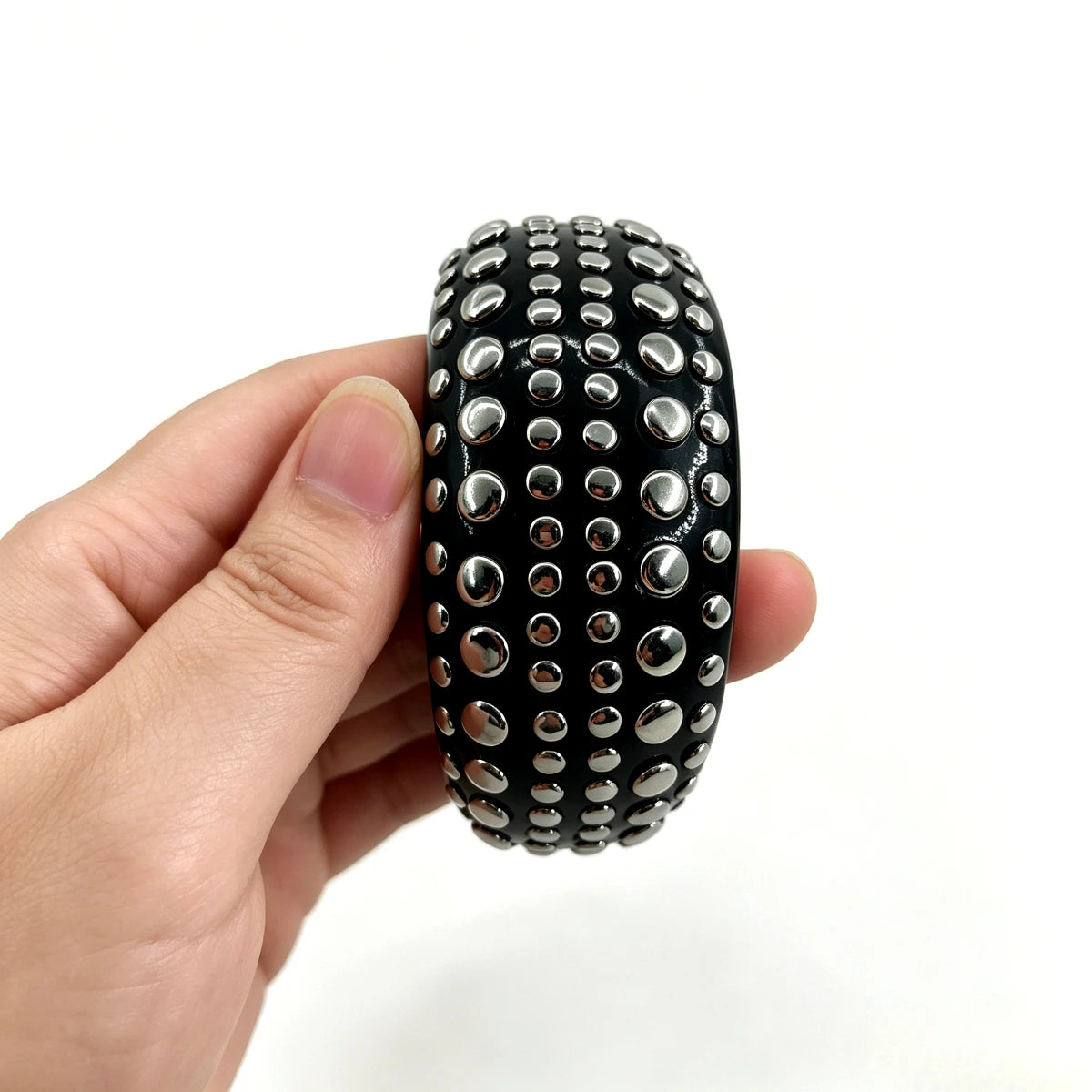 Black Resin Cuff Bracelet