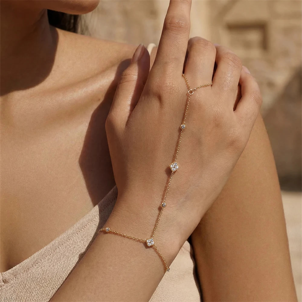 Sterling Hand Chain Bracelet