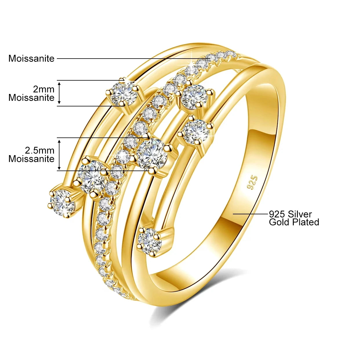 Moissanite Eternity Band