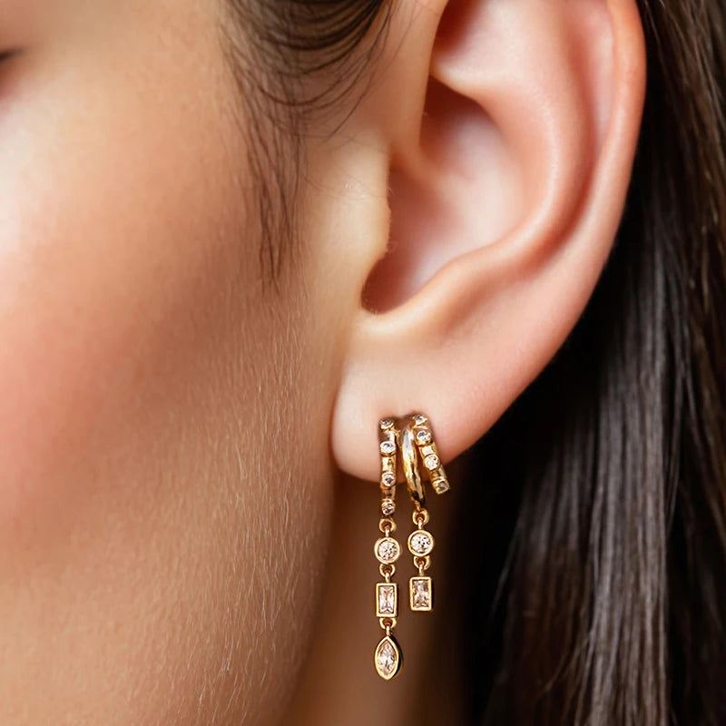 Geometric Drop Earrings