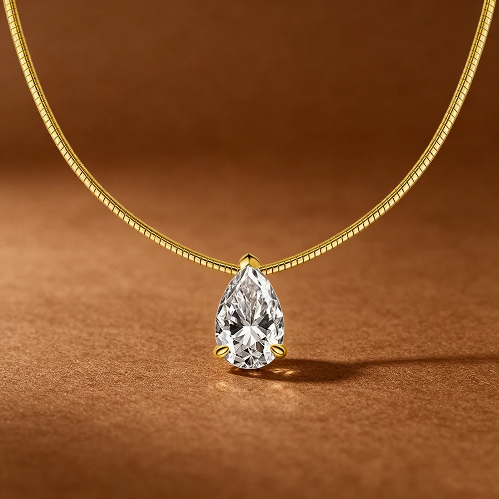 Pear Moissanite Choker