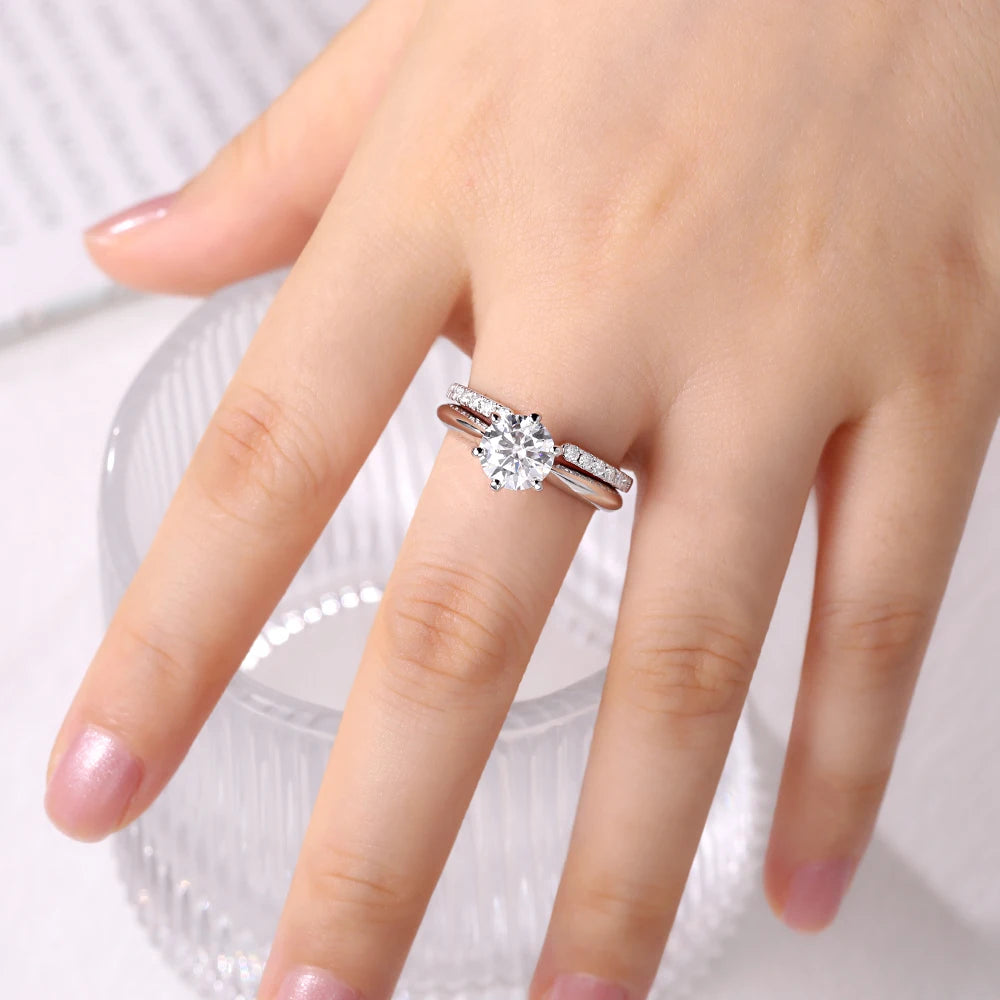 Open Moissanite Band