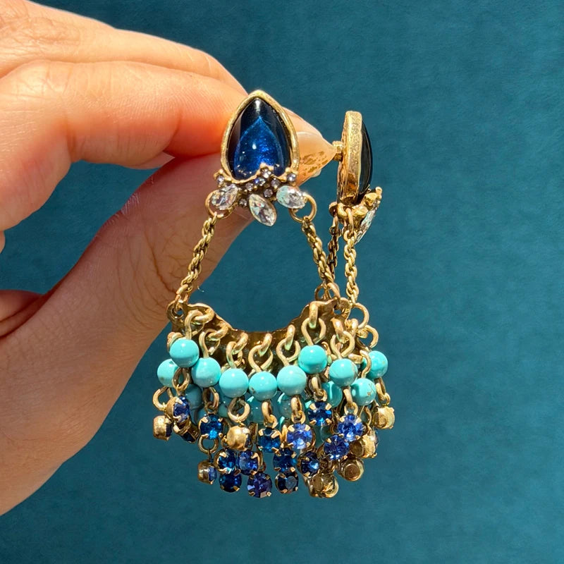 Blue Crystal Earrings