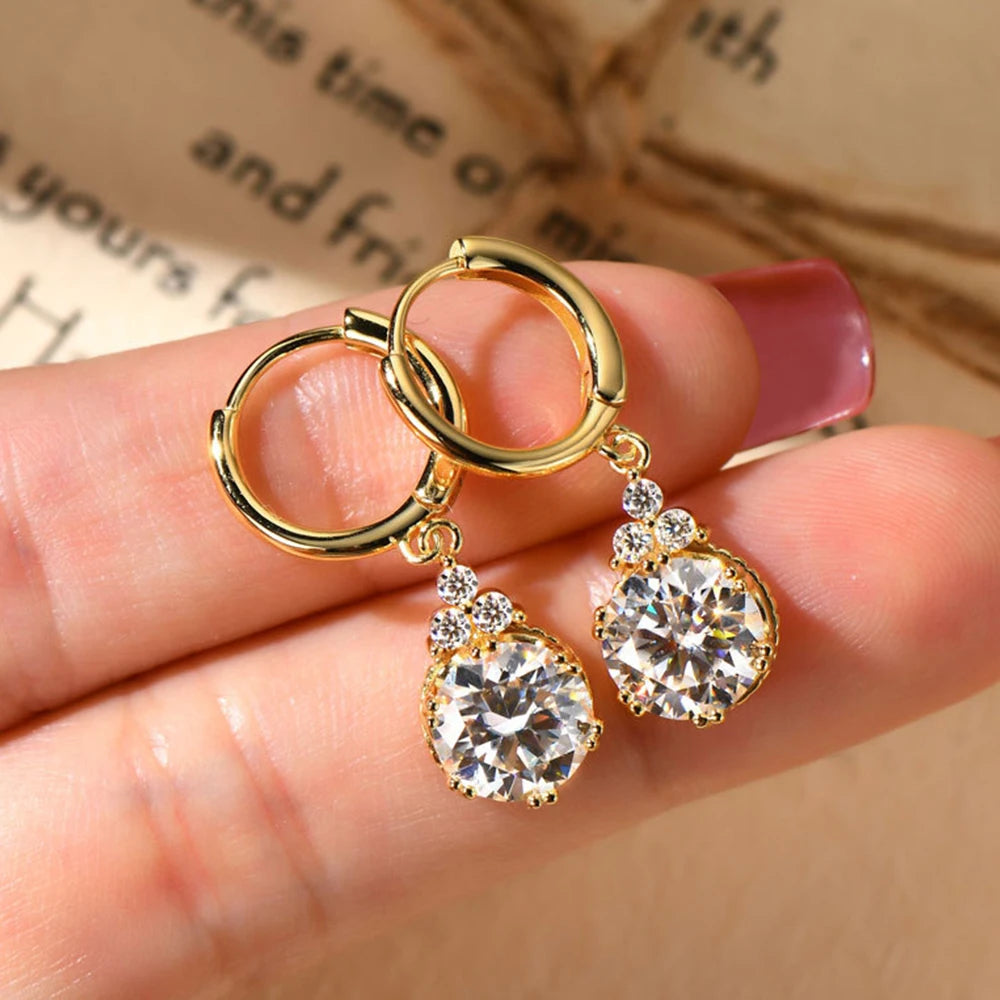 Sparkling Moissanite Earrings