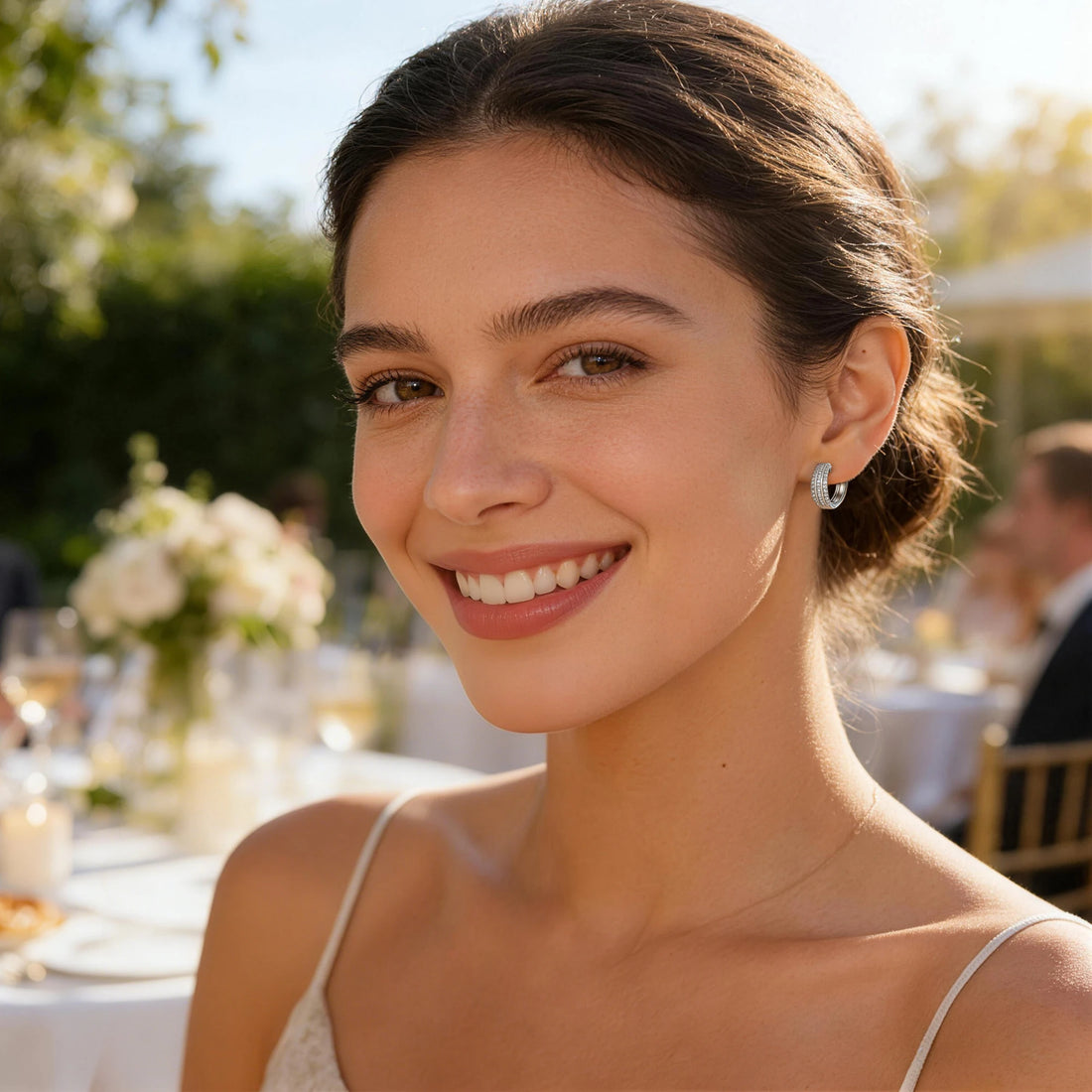 Emerald Moissanite Hoops