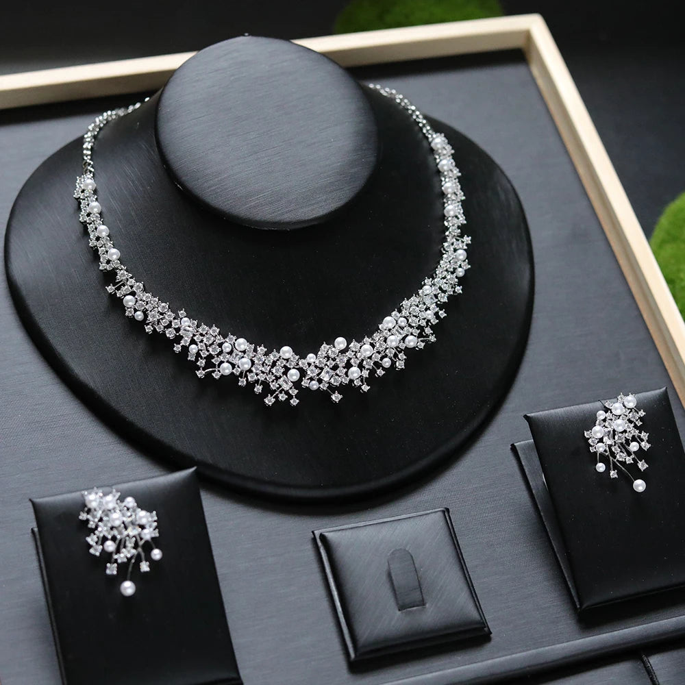 Pearl Cubic Zirconia Set