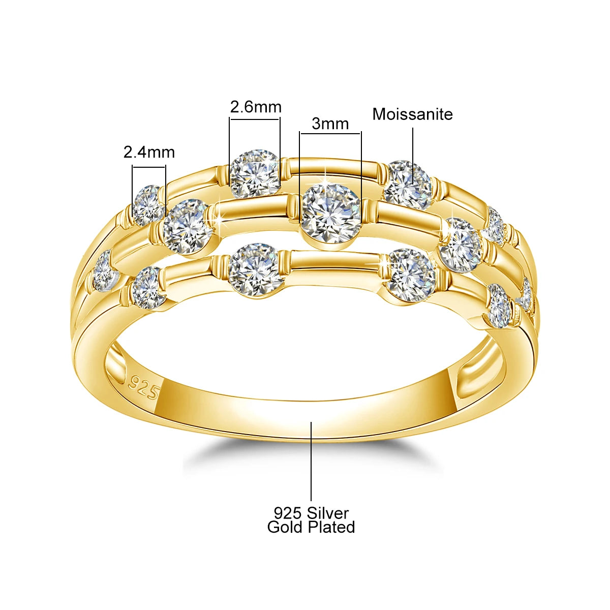 Moissanite Eternity Band