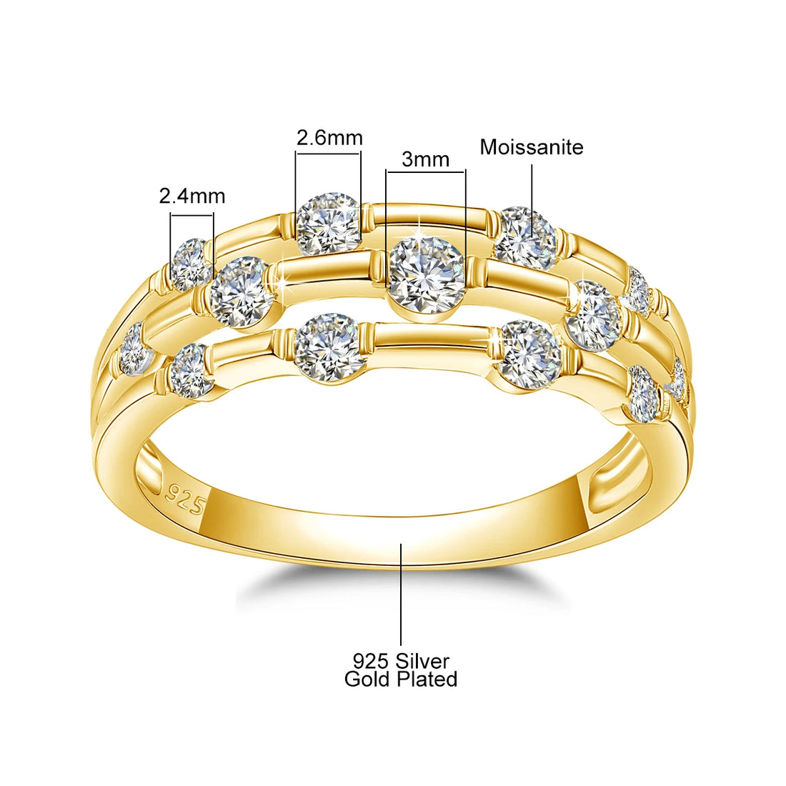 Moissanite Eternity Band